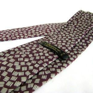 CHARVET  PLACE Tie Burgundy Wine Red Dashes